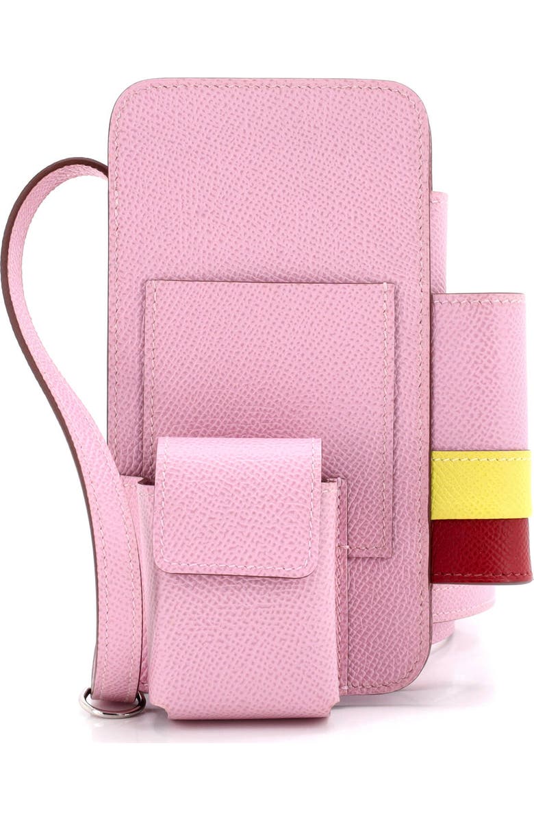 Pre-Owned Hermes Hermesway Phone Case Crossbody Bag Epsom, Main, color, Mauve Sylvestre