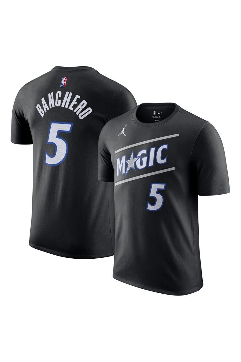 Unisex Jordan Brand Paolo Banchero Black Orlando Magic Name & Number T-Shirt - Statement Edition, Main, color, Black
