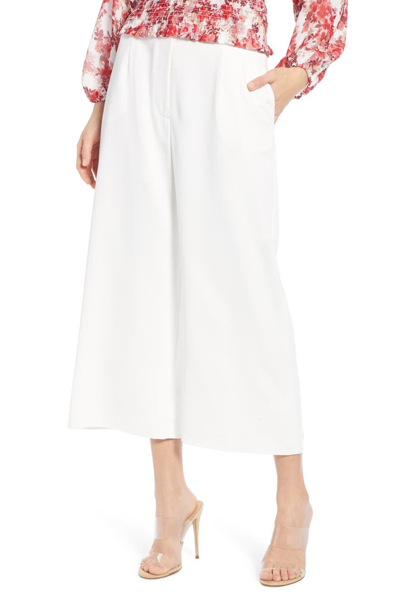 Tyson Wide Leg Crop Pants, Main, color, IVORY