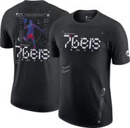 Nike Men's Nike Black Philadelphia 76ers Courtside Air Traffic Control Max90 T-Shirt