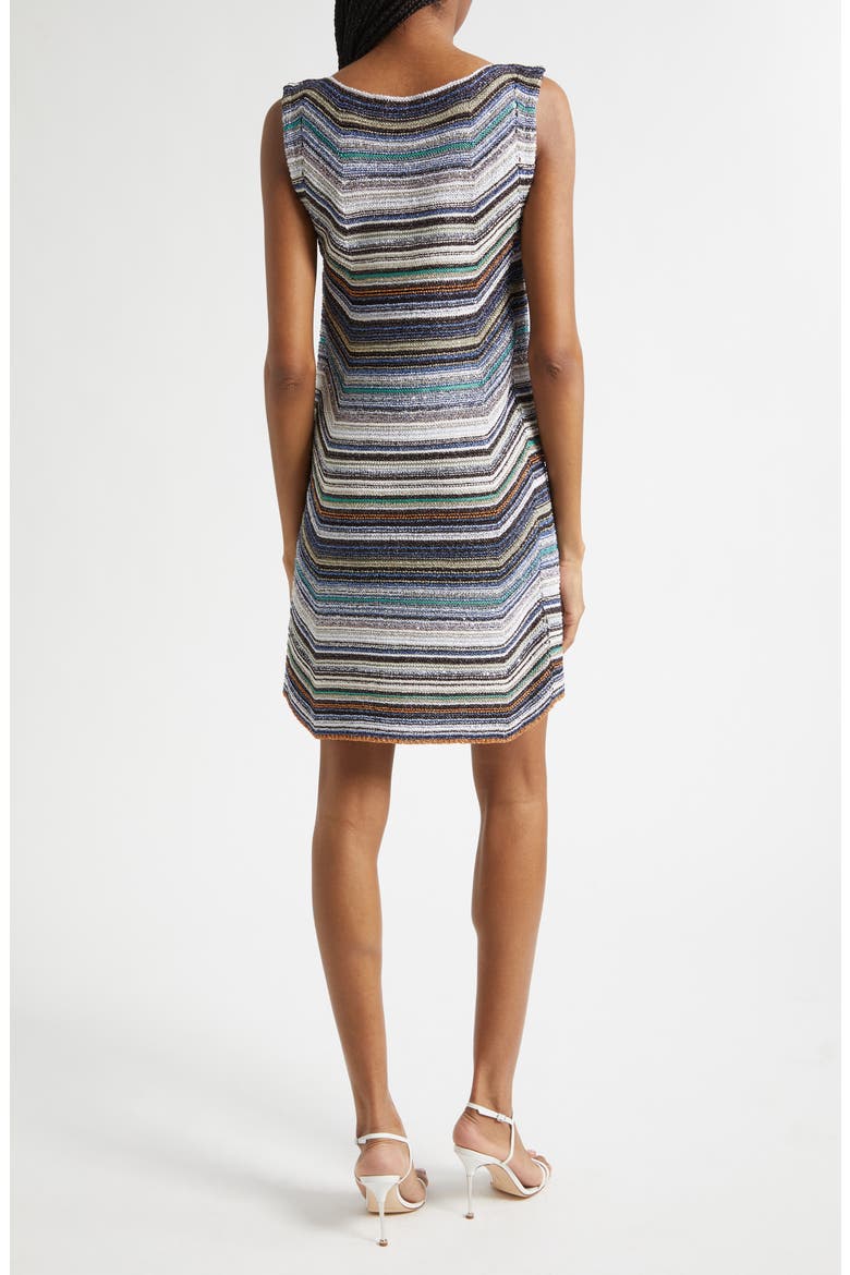 Metallic Chevron Stripe Sweater Dress, Alternate, color, MULTICOLOR COLD TONES