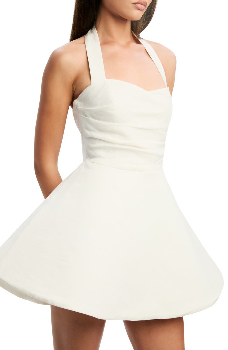 Bardot Sabine Halter Minidress, Alternate, color, Orchid White