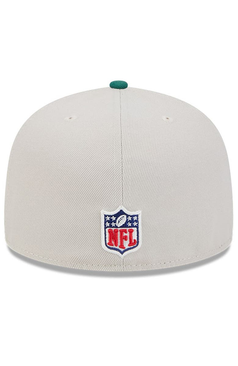 New Era Men's New Era Stone/Green New York Jets 2024 Sideline Historic 59FIFTY Fitted Hat, Alternate, color, Stone