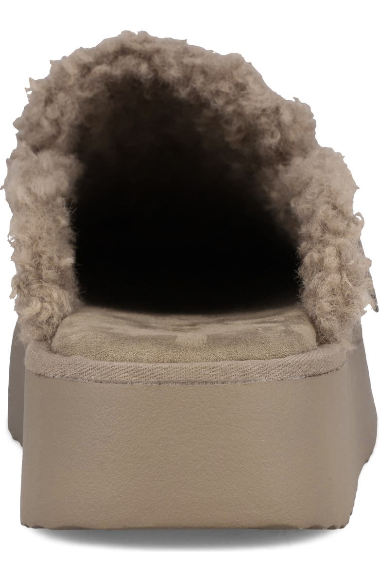 MIA Sugary Faux Shearling Platform Mule, Alternate, color, Taupe