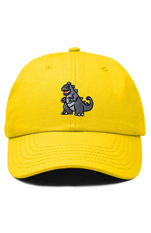 Dalix Giant Lizard Embroidered Dad Hat In Gold