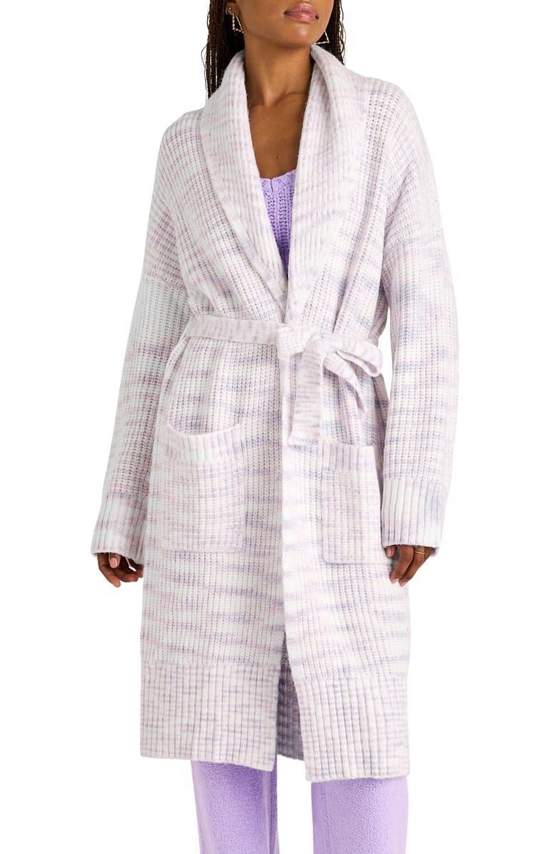 Florence by Mills Mélange Rib Sweater Robe, Main, color, 