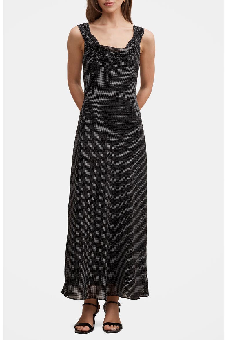 Elaria Shirred Strap Sleeveless Maxi Dress, Main, color, SPECKLE SPOT