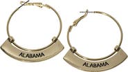 Shelby & Grace Alabama Crimson Tide Weller Gold Hoop Earrings