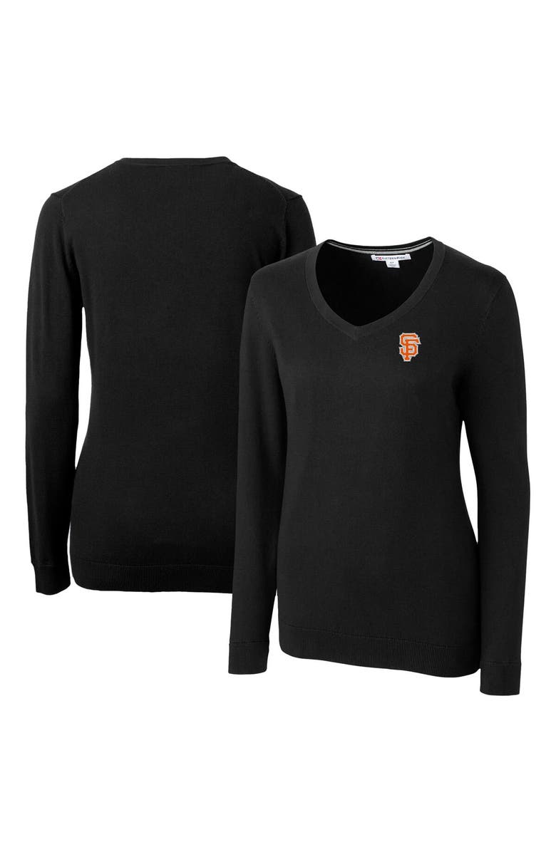 Cutter & Buck Women's Cutter & Buck  Black San Francisco Giants City Connect Lakemont Tri-Blend Pullover Sweater, Main, color, 