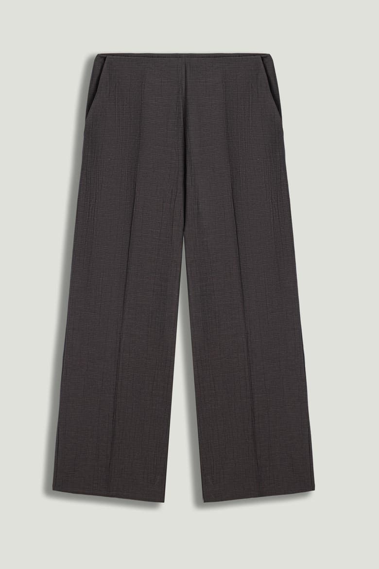 Wide Leg Fluid Pants, Main, color, Anthracite