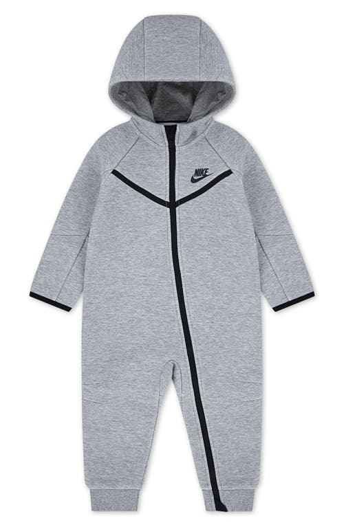 Nike Tech Fleece Hooded Romper In Gray