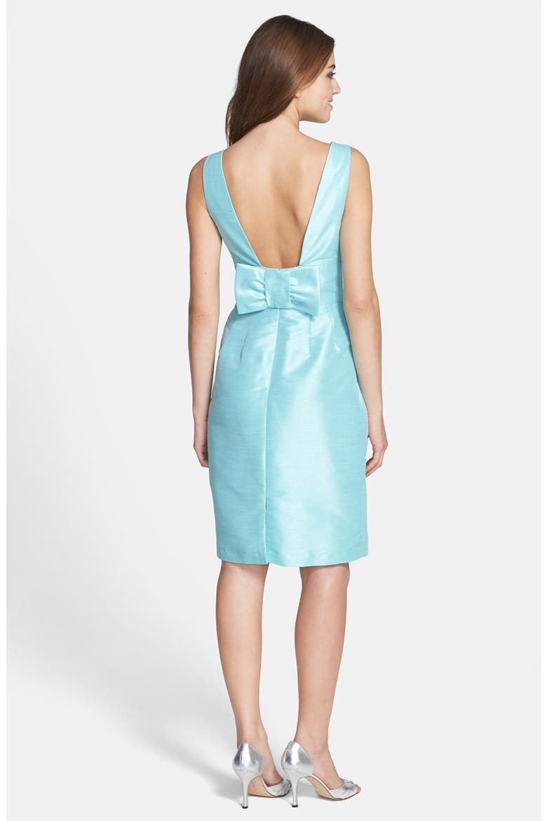 Dupioni Cocktail Dress, Alternate, color, SEASIDE