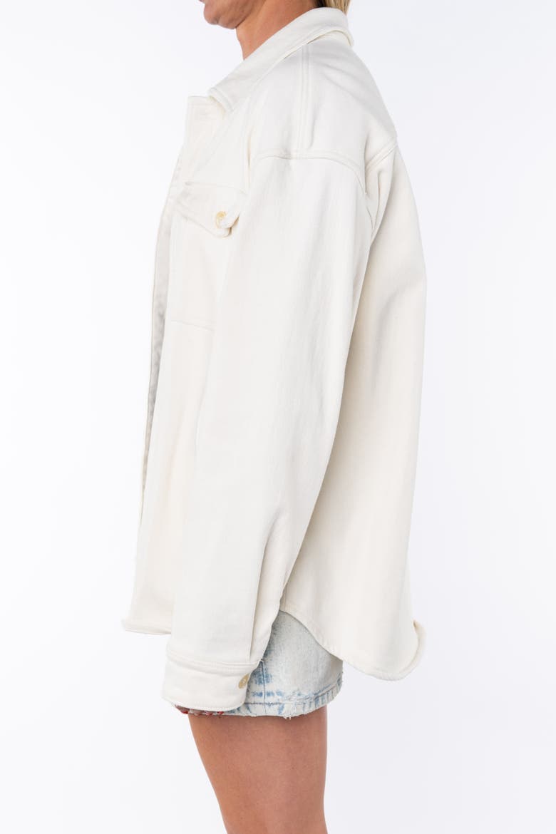 Gender Inclusive Bucky Split Hem Shirt Jacket, Alternate, color, beige