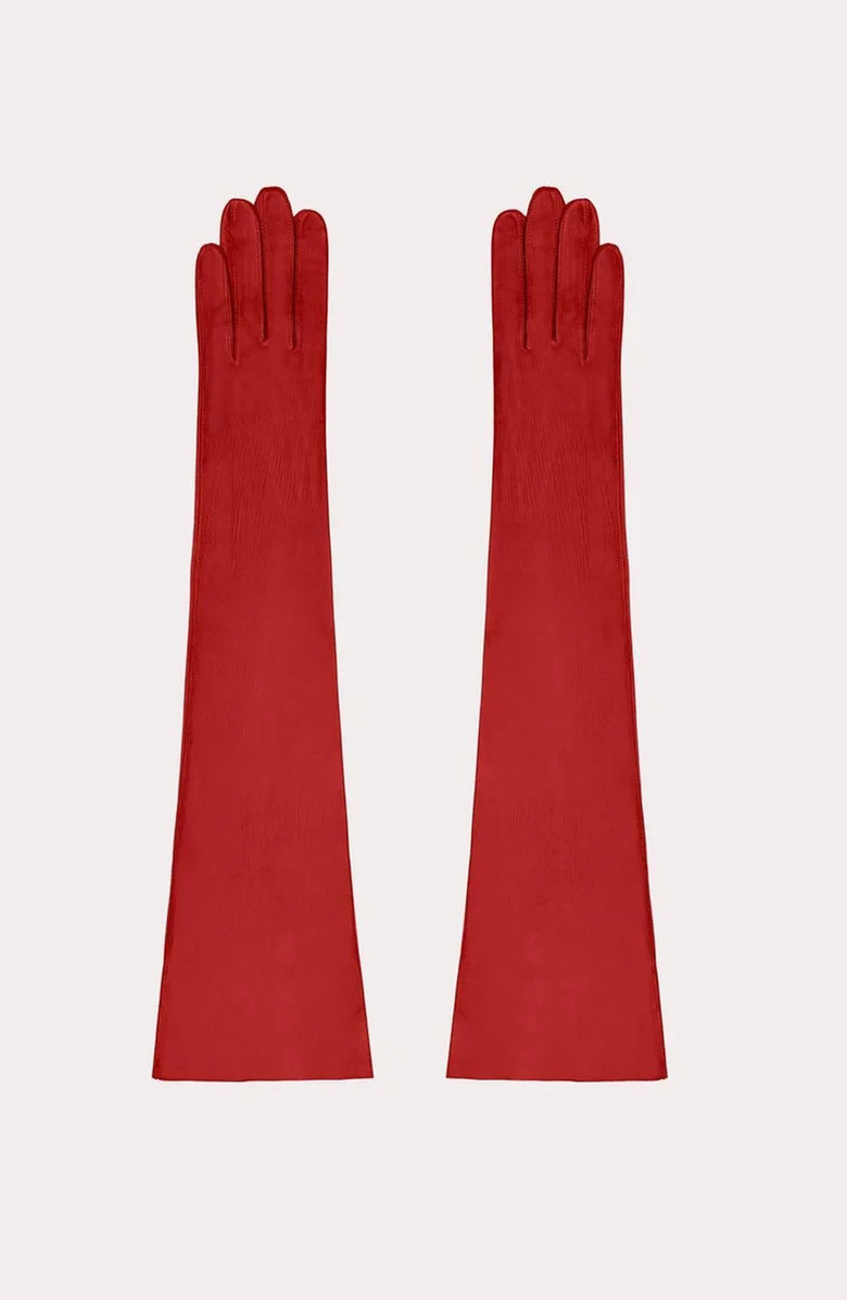 Seymoure Luxury Group Classic Runway Opera Glove, Main, color, Rouge
