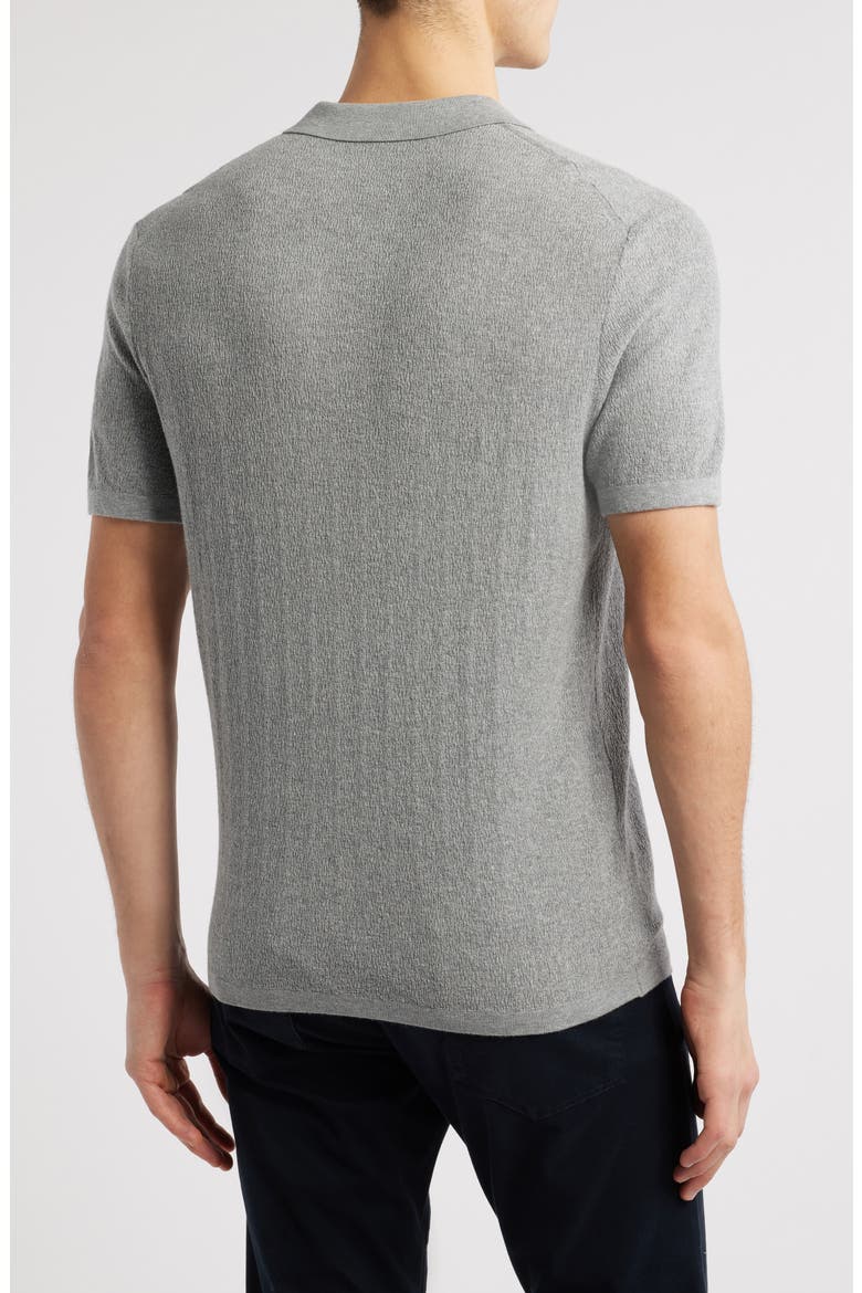 Neo Short Sleeve Polo Sweater, Alternate, color, MONUMENT GREY