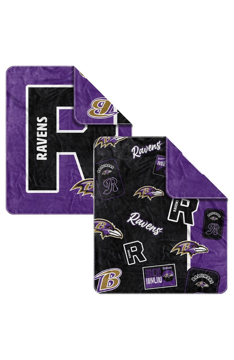 LOGO BRANDS Baltimore Ravens 50" x 60" Dream Weave Throw Blanket, Main, color, 