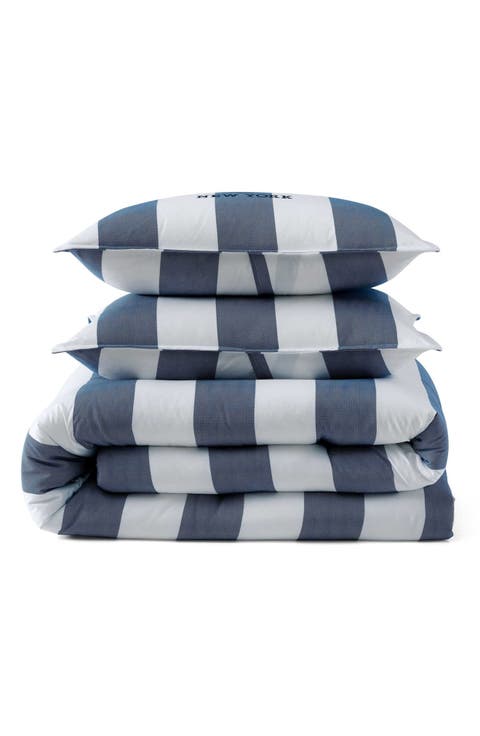 Berkely Stripe Comforter & Shams Set