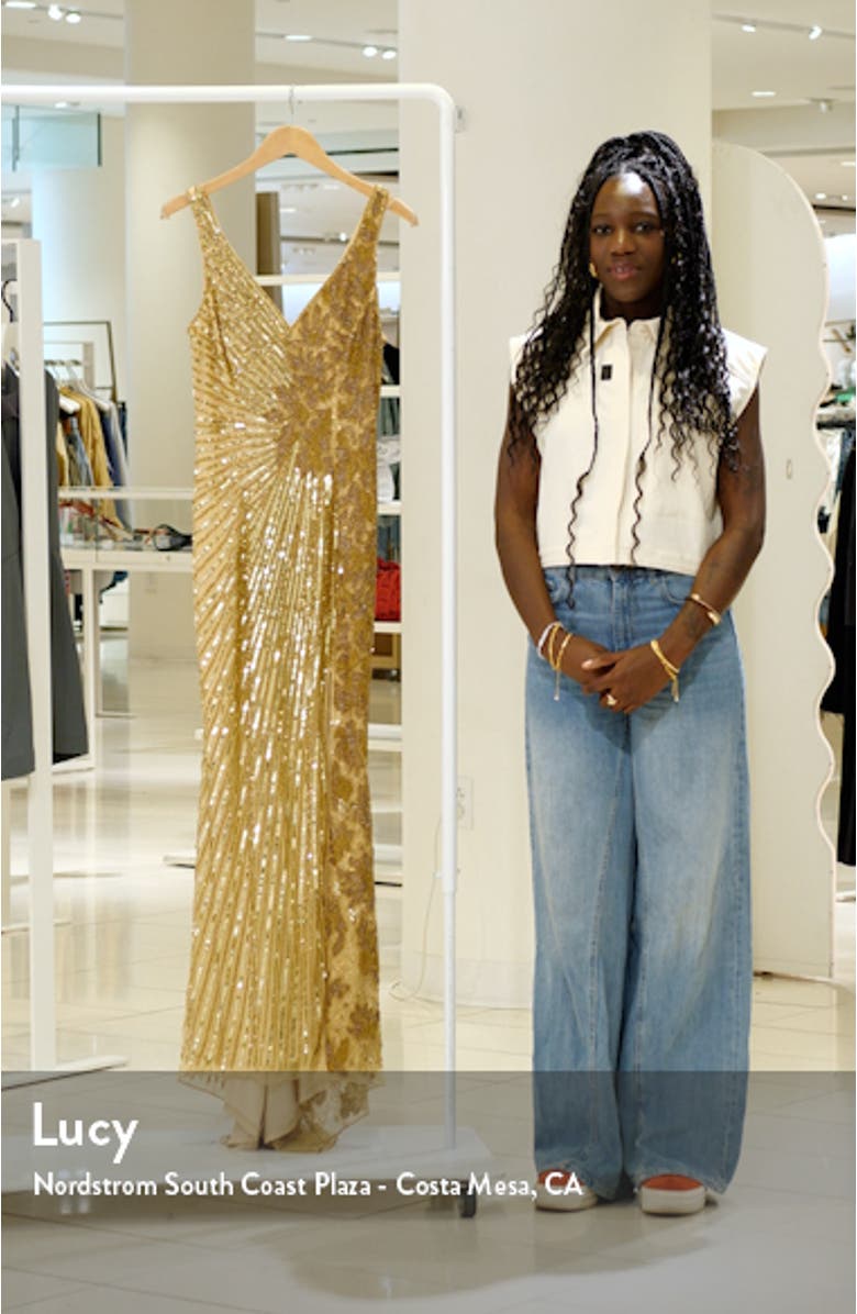 Sequin Column Gown, sales video thumbnail