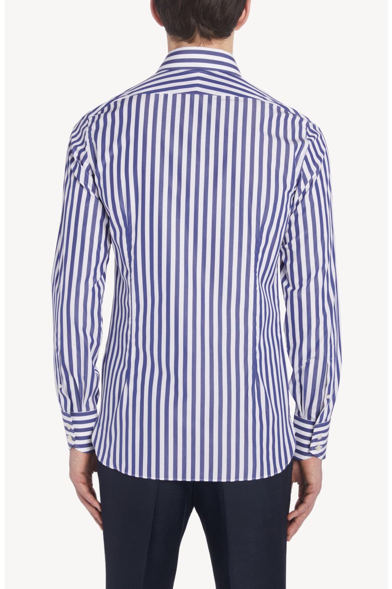 Slim Fit Stripe Button-Up Shirt, Alternate, color, WHITE/ BLUE
