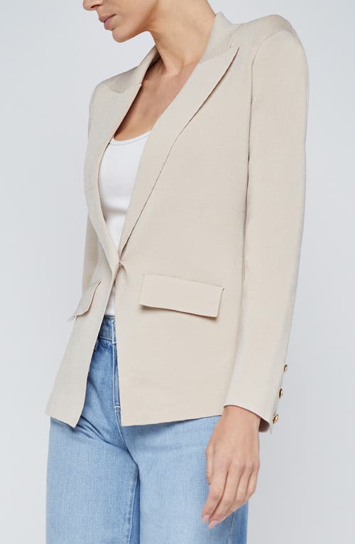L Agence L'agence Chamberlain Knit Blazer In Neutral