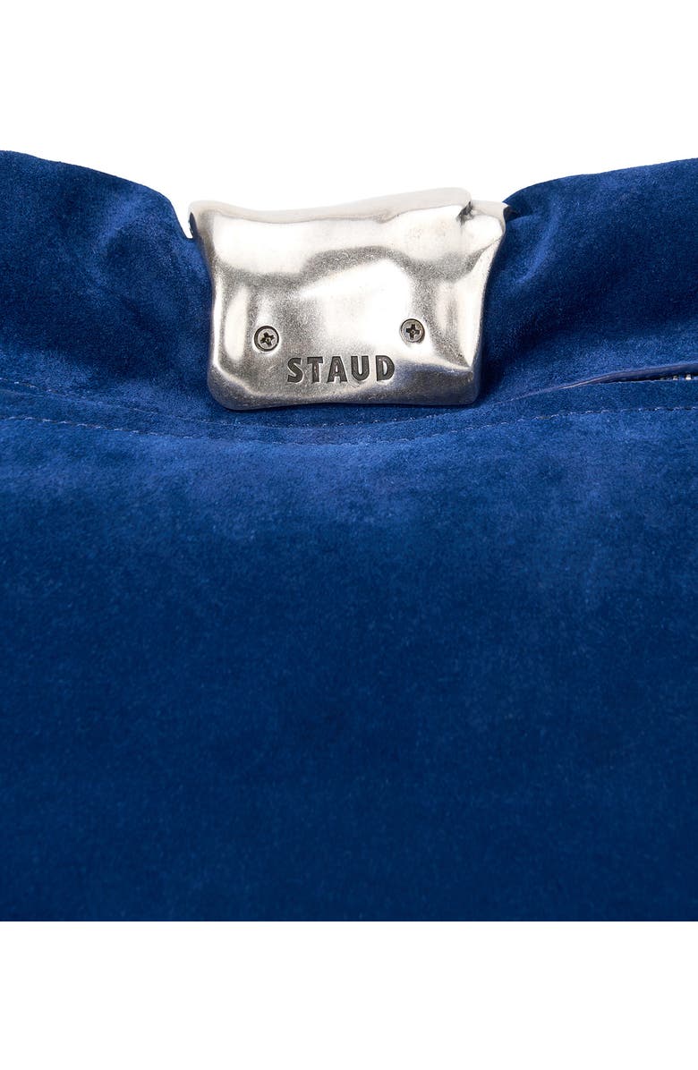 STAUD Cuff Leather Clutch, Alternate, color, Cobalt