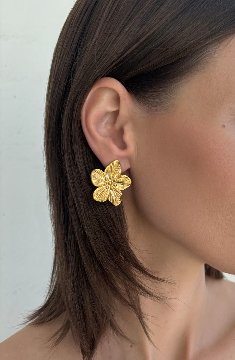 Adornia Flower Stud Earrings, Alternate, color,