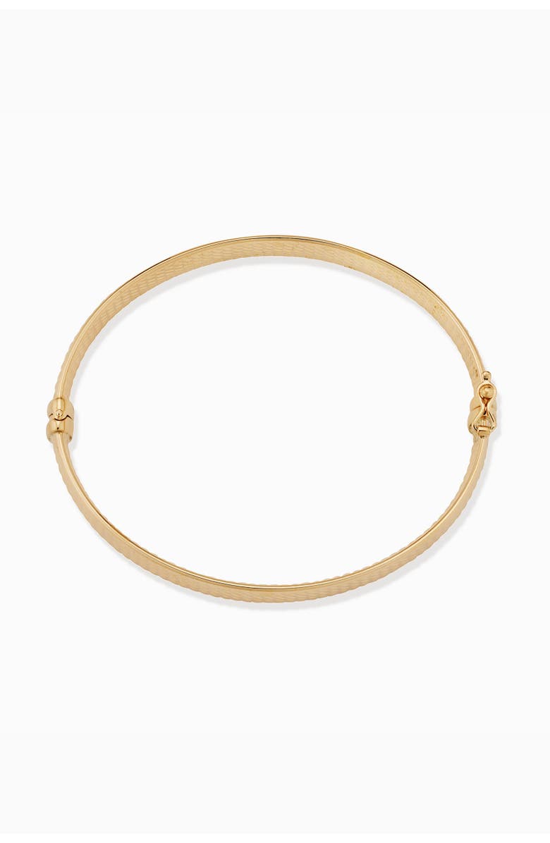 Oradina 14K Yellow Gold Moto Bangle, Alternate, color, Yellow Gold