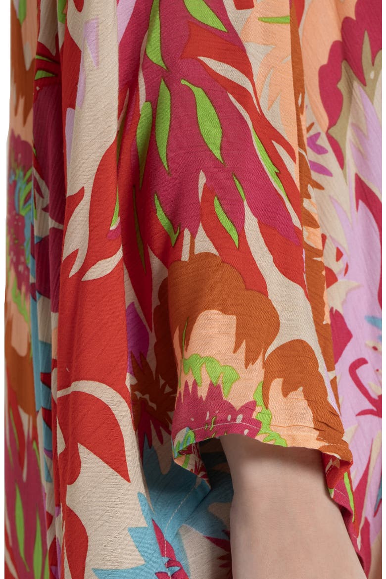 Floral Cocoon Duster, Alternate, color, PINK MULTI