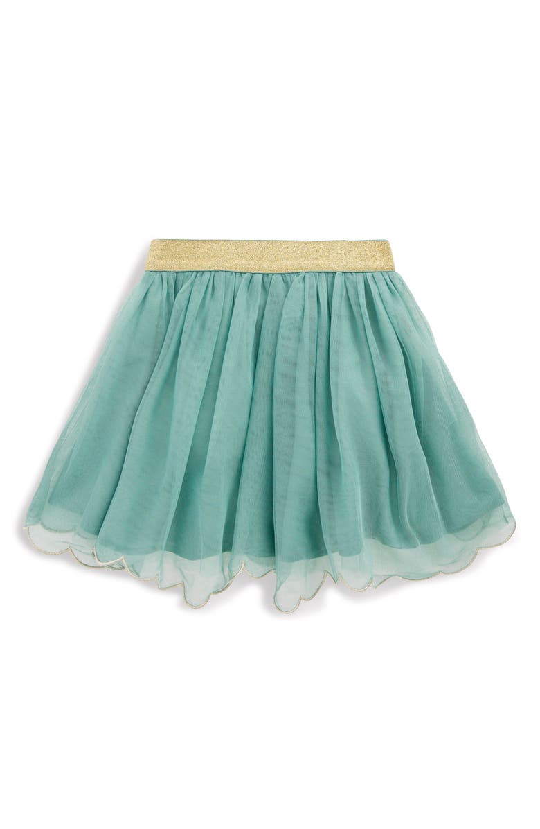 Mini Boden Kids' Christmas Appliqué Tulle Skirt, Alternate, color, Eucalyptus Christmas