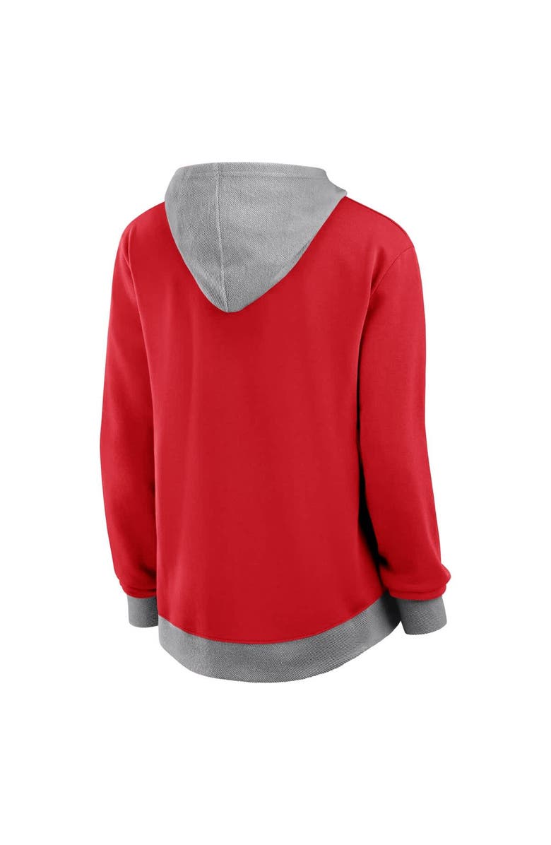 FANATICS Women's Fanatics Red Philadelphia Phillies Hit It French Terry Full-Zip Hoodie, Alternate, color, Red