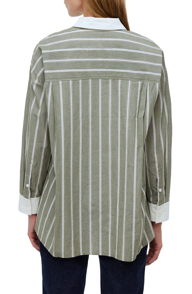 Madewell The Oversize Stripe Straight Hem Signature Poplin Shirt, Alternate, color, 