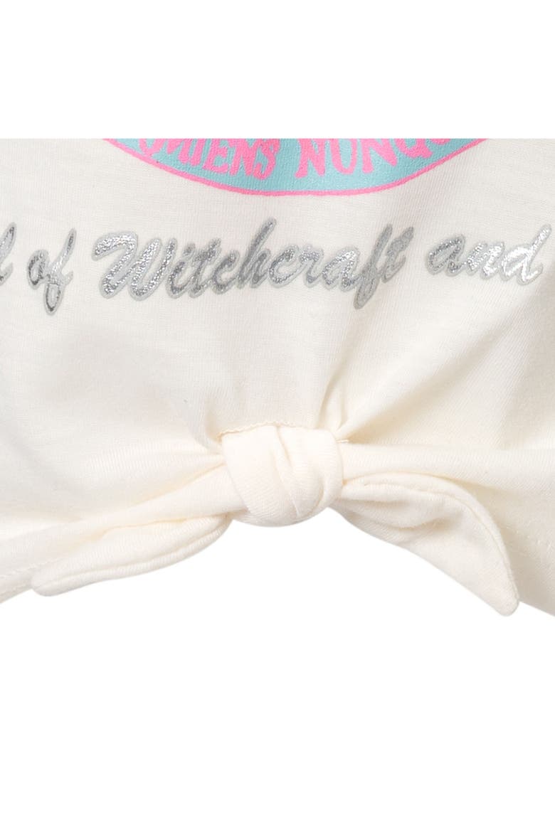 T-Shirt and French Terry Shorts Set, Alternate, color, Ivory and Pink