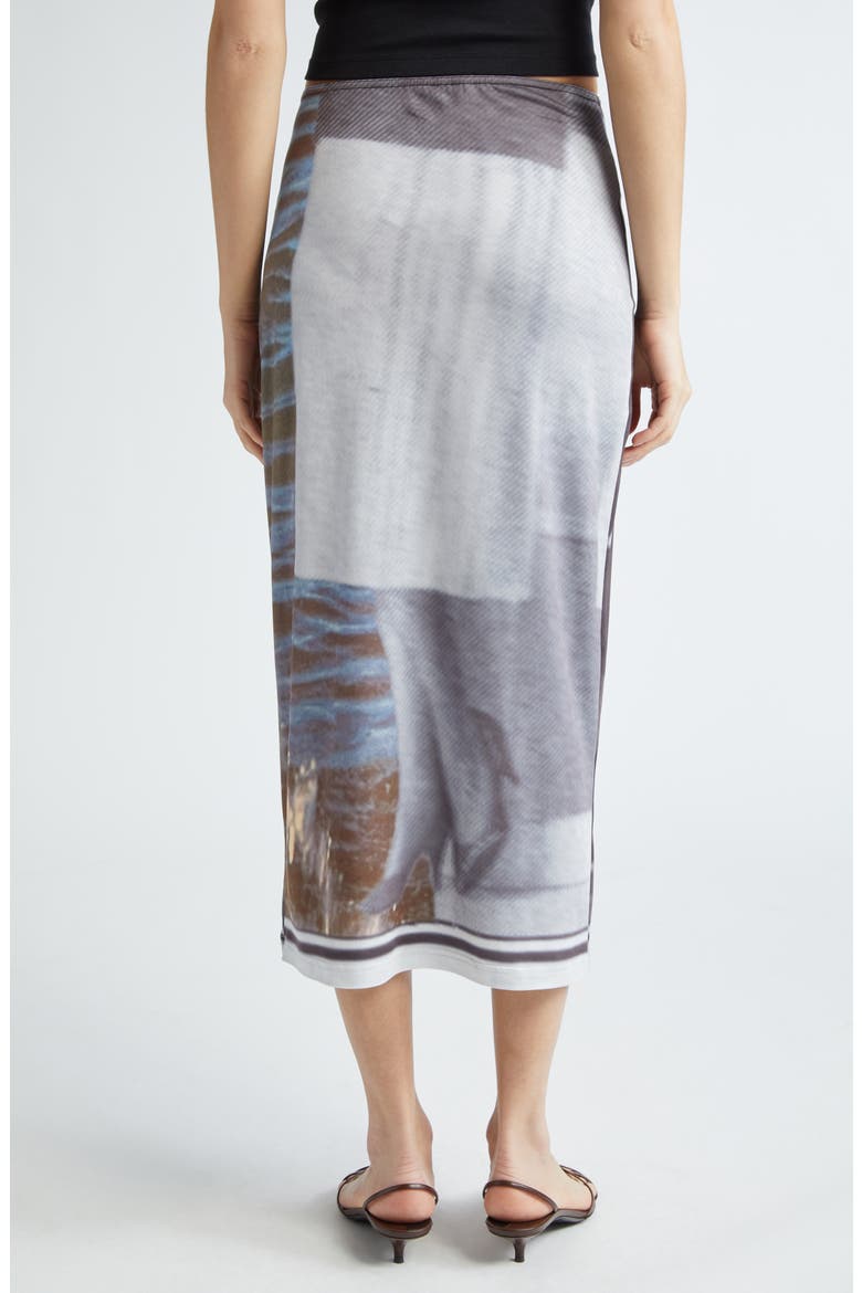 Poised Allover Print Jersey Skirt (Nordstrom Exclusive), Alternate, color, GREY PRINT MULTI