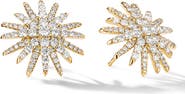 David Yurman Starburst Stud Earrings in 18K Yellow Gold with Pavé Diamonds