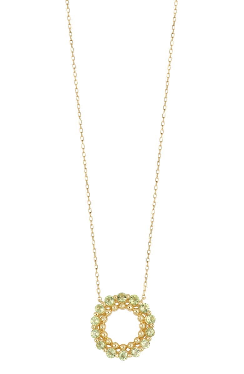 Bony Levy BLC Peridot Open Circle Pendant Necklace, Main, color, 