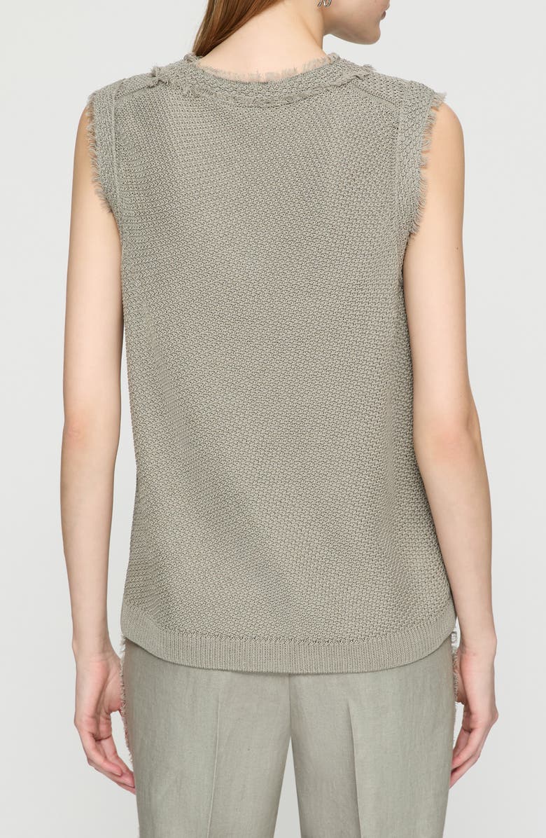Lafayette 148 New York Mercerized Cotton Texture Stitch Sleeveless Sweater, Alternate, color,