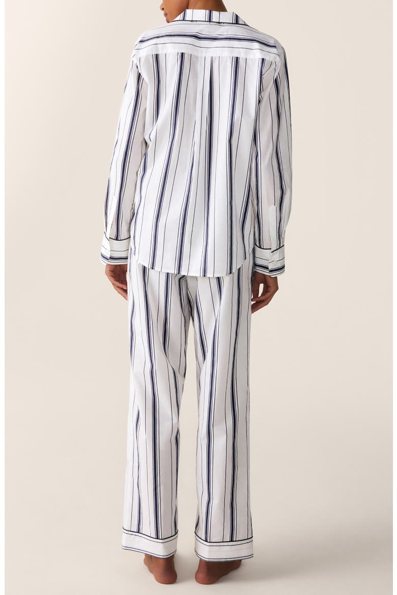 Cotton Poplin Pajamas, Alternate, color, NAVY