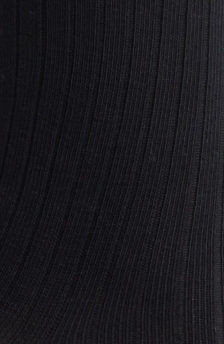 Nordstrom Rib Cotton Blend Crew Socks, Alternate, color, Black