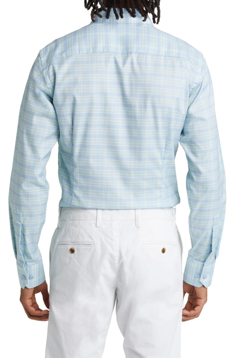 Eton Prince of Wales Check Slim Fit Dress Shirt, Alternate, color,