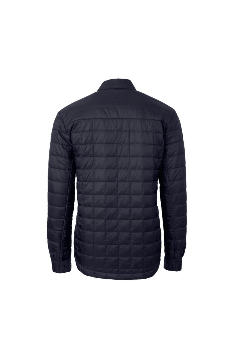 Cutter & Buck Men's Cutter & Buck  Navy Denver Broncos Helmet Rainier PrimaLoft Eco Insulated Quilted Button-Up Shacket, Alternate, color, 