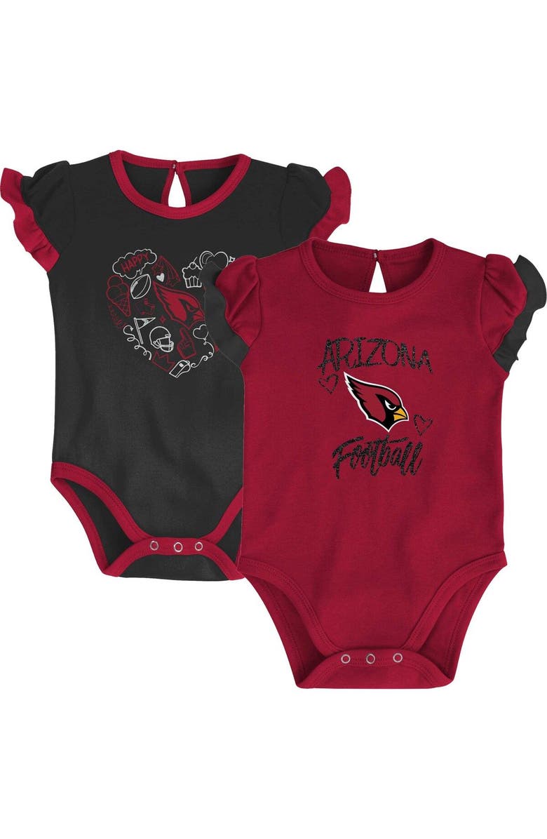 Outerstuff Newborn & Infant Cardinal/Black Arizona Cardinals Too Much Love Two-Piece Bodysuit Set, Main, color, 