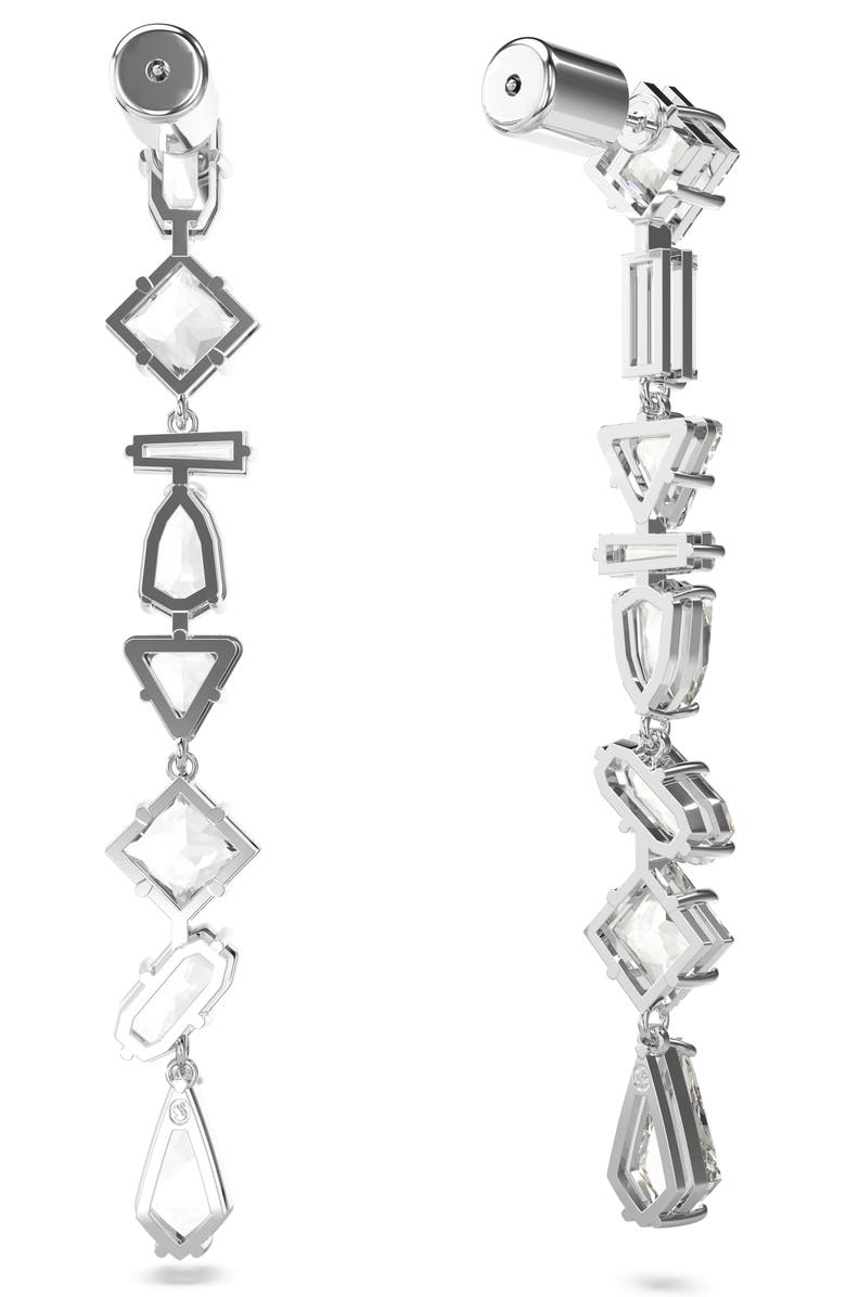 Swarovski Mesmera Crystal Drop Earrings, Alternate, color, Silver