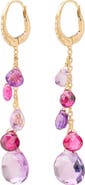Marco Bicego Paradise Pink Tourmaline & Amethyst Drop Earrings