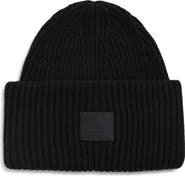 Acne Studios Pansy Face Patch Wool & Yak Hair Blend Beanie