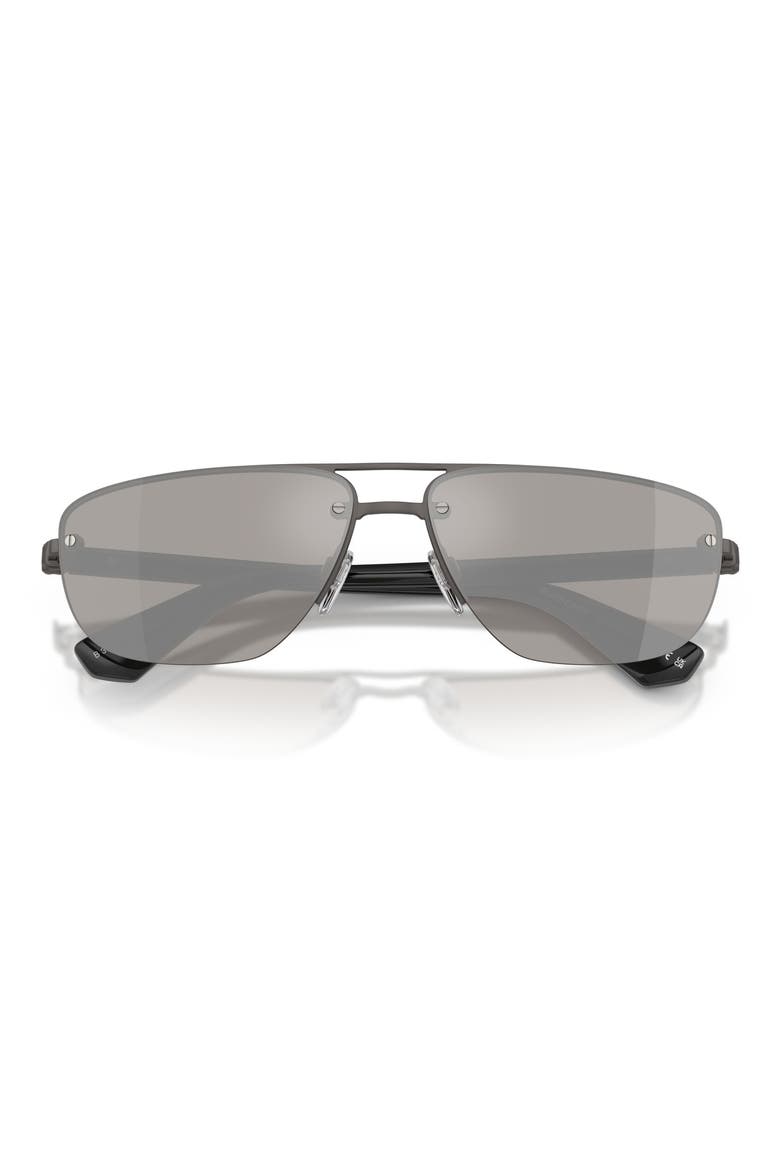 62mm Oversize Irregular Sunglasses, Alternate, color, MATTE GREY