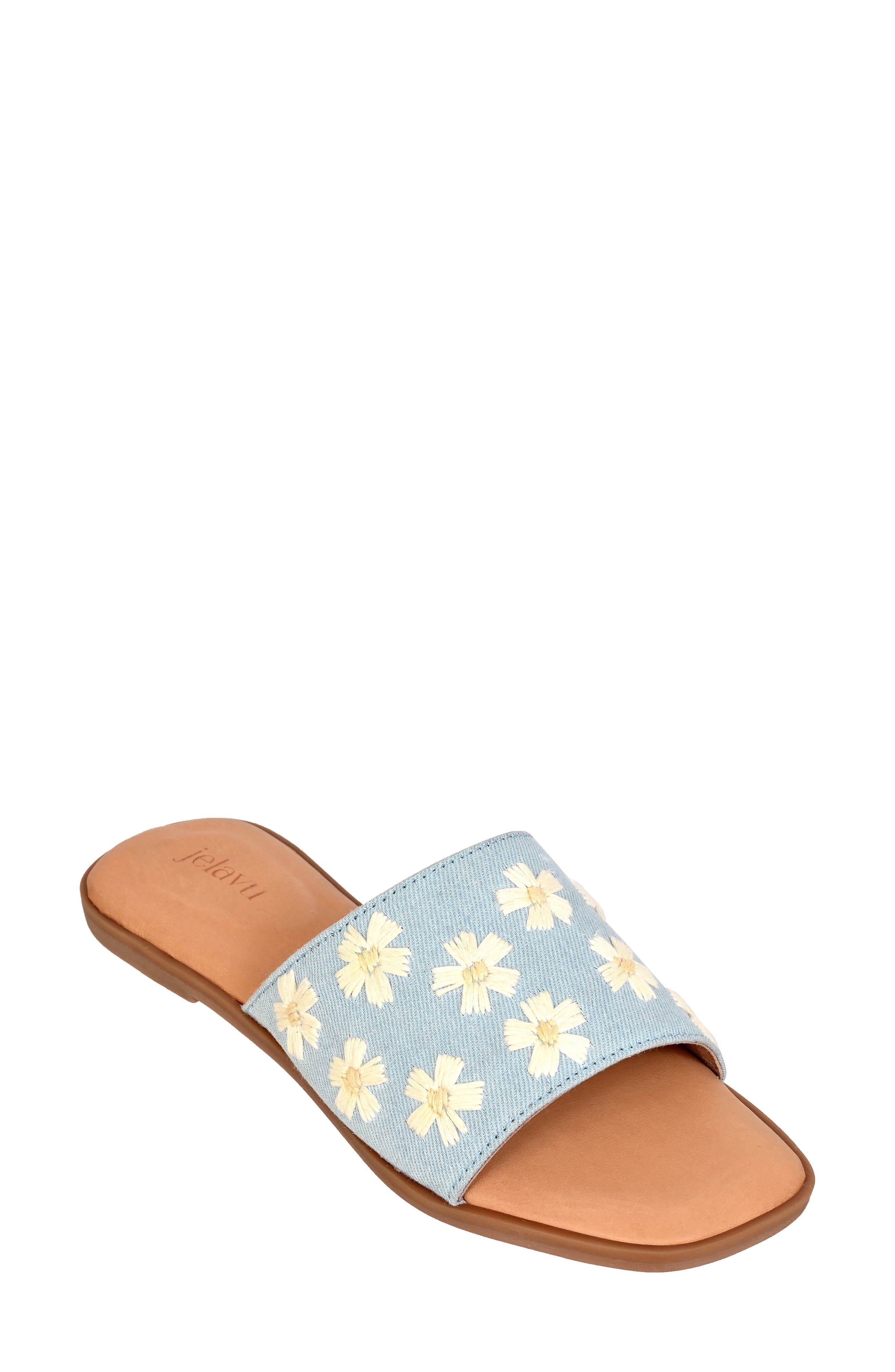Jelavu Poppy Daisy Slide Sandal, Main, color, 