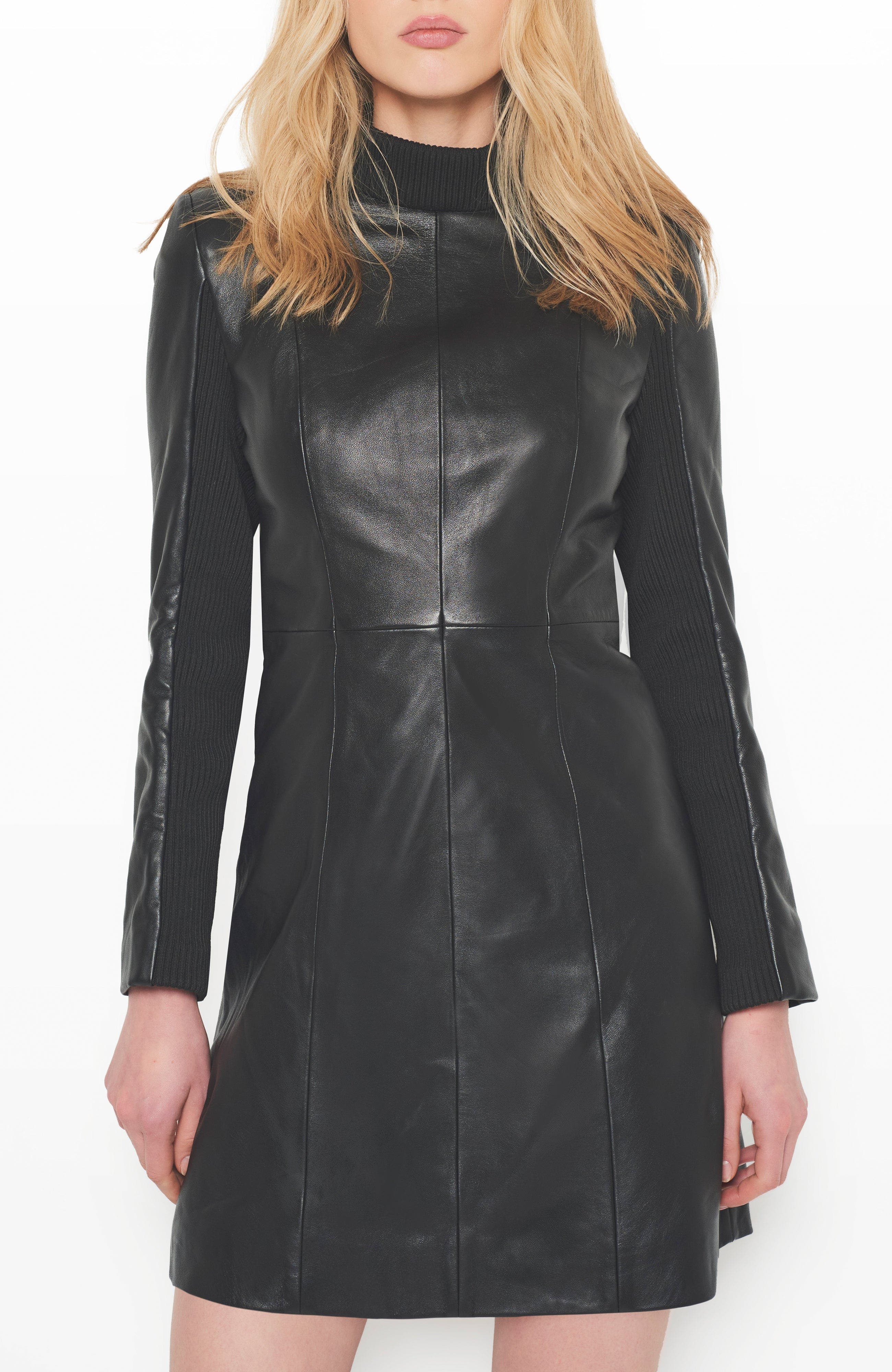 The Lbd Upcycled Leather Dress - image 2