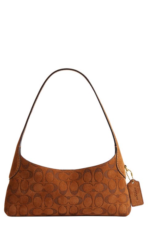 Brooklyn 26 Signature Suede Leather Shoulder Bag