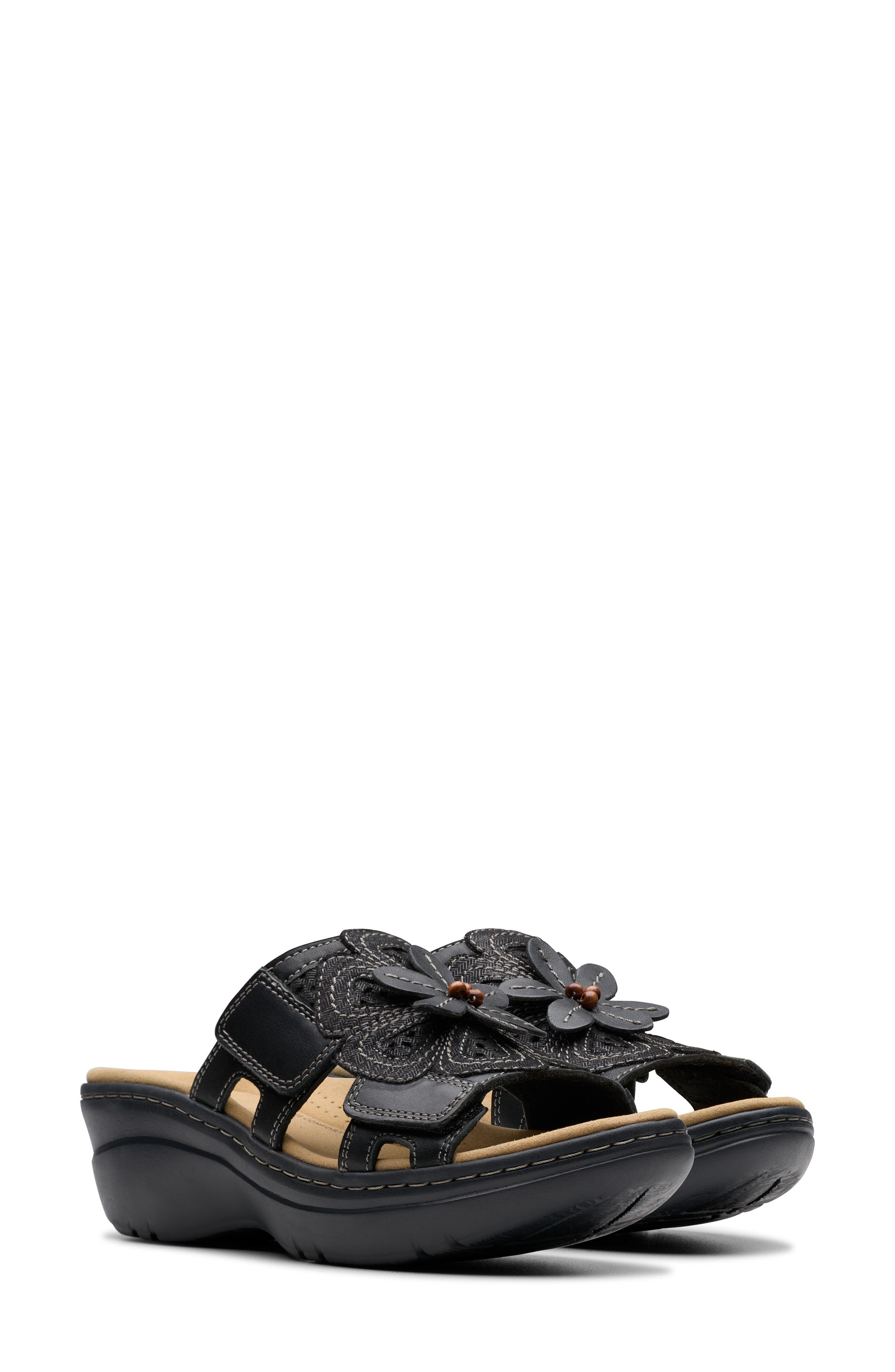Clarks<sup>®</sup> Merliah Belle Wedge Sandal, Alternate, color, Black Combo