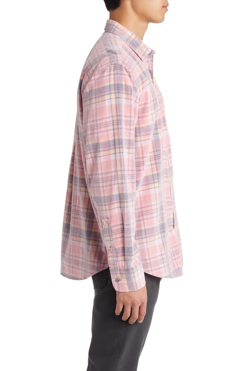 Tommy Bahama Coastline Tranquil Check Cotton Corduroy Button-Up Shirt, Alternate, color, Candy Rose